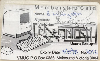 VMUG membership card